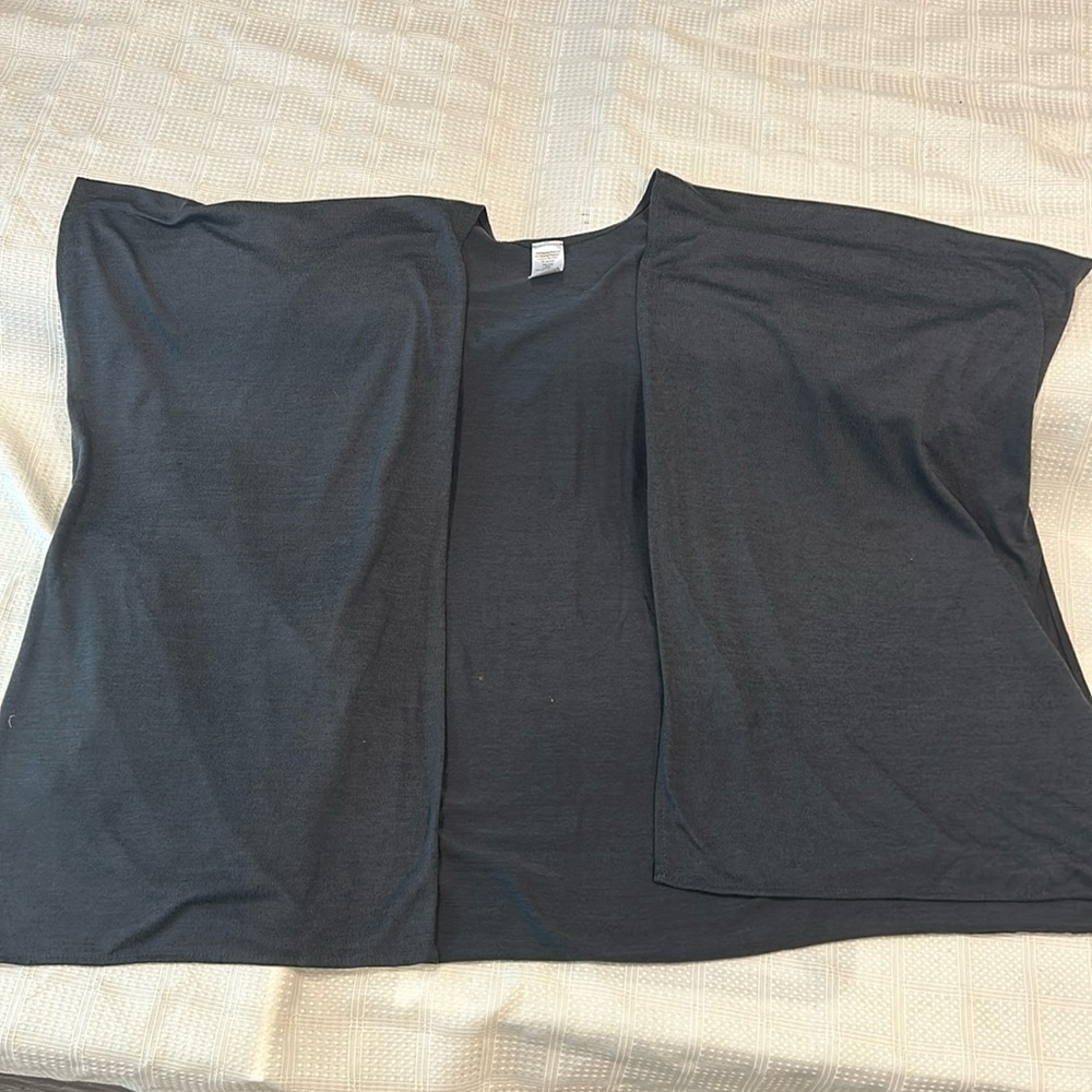 Short sleeve cardigan/cover-up, dark gray, ONE SIZE FITS ALL